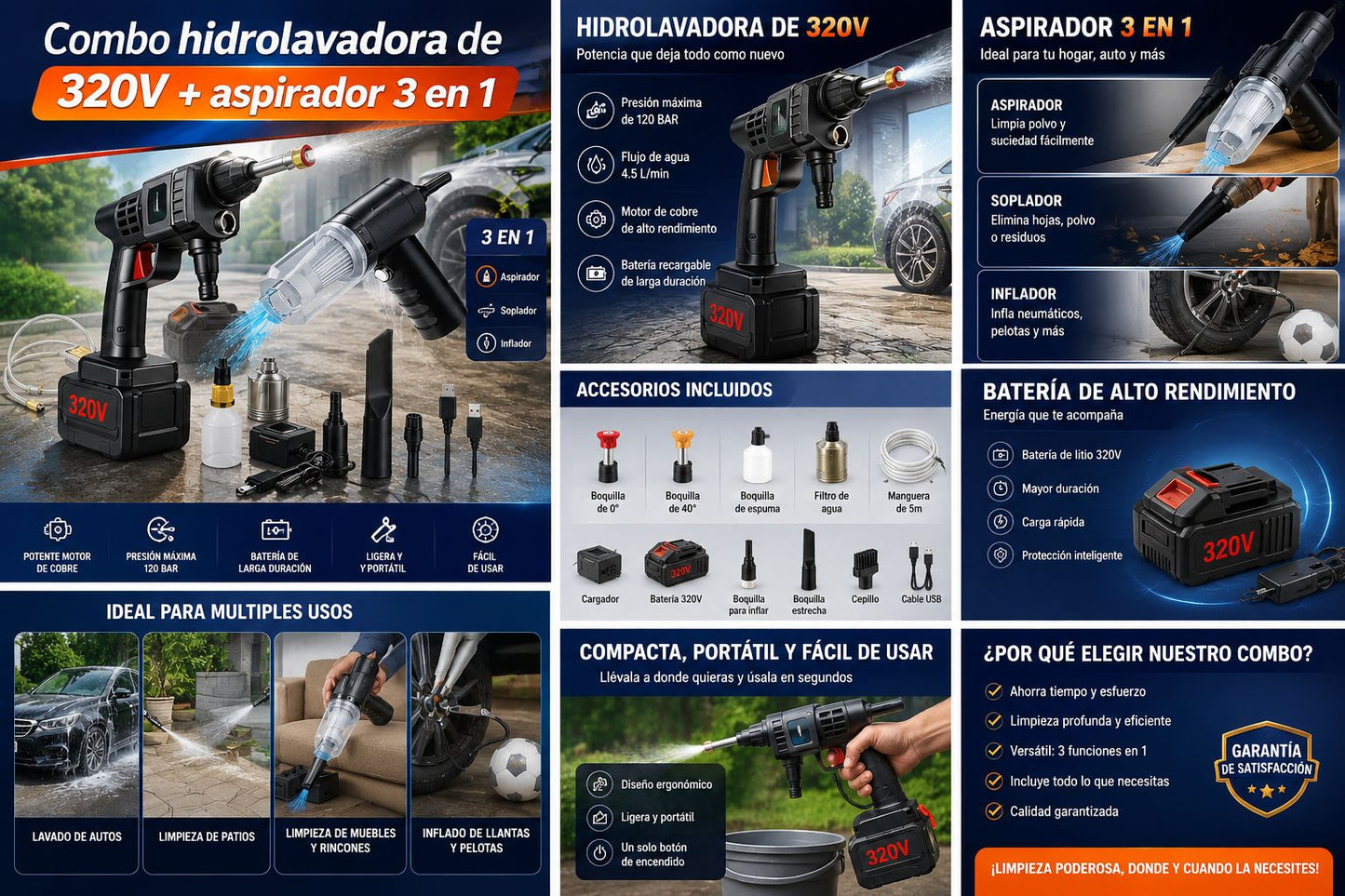 Hidrolavadora 3en1